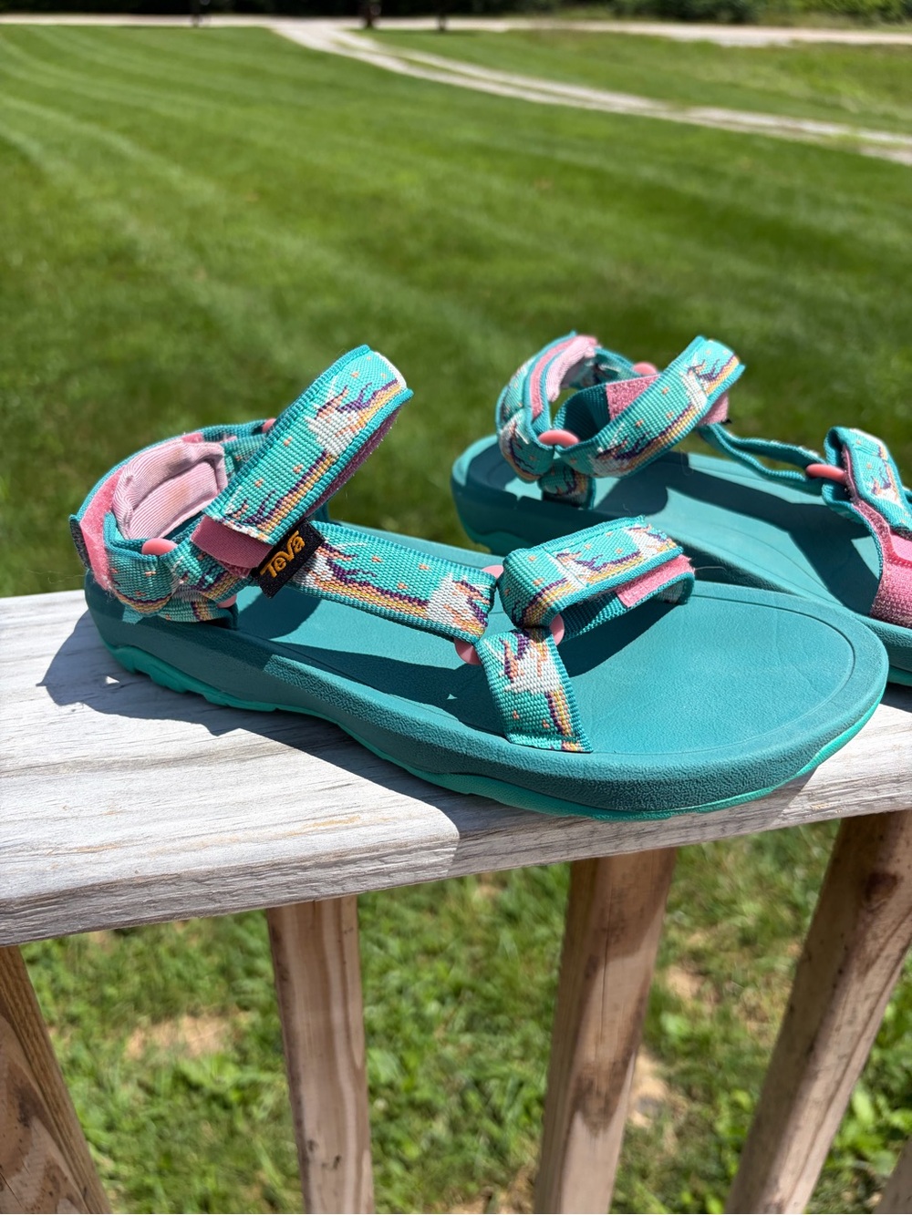 Teva Toddler Hurricane XLT 2 Sandal - Unicorn Waterfall- 1019390C Size 3 - Picture 2 of 9